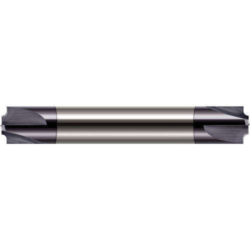 Corner Rounding End Mills - 0.0780″ (5/64″) Radius × 0.2490″ Pilot Diameter Carbide 5° Flare Corner Rounding End Mill DE, 4 Flutes, AlTiN Coated