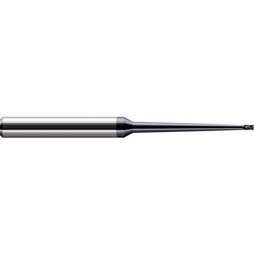 ‎Miniature End Mills - Clearance Cutters - 0.1870″ (3/16″) Cutter Diameter × 0.2810″ (9/32″) Length of Cut × 2° 1.5000″ (1-1/2″) Taper Reach Carbide Square End Mill, 2 Flutes, AlTiN Nano Coated