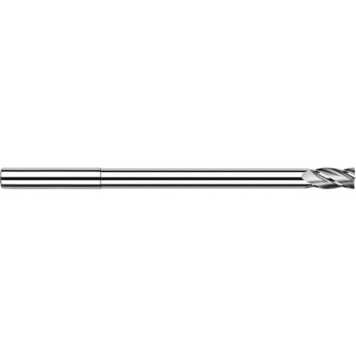 Miniature End Mills - Long Reach, Stub Flute - 0.5000″ (1/2″) Cutter Diameter × 0.7500″ (3/4″) Length of Cut × 5.7500″ Reach Carbide Square End Mill, 4 Flutes