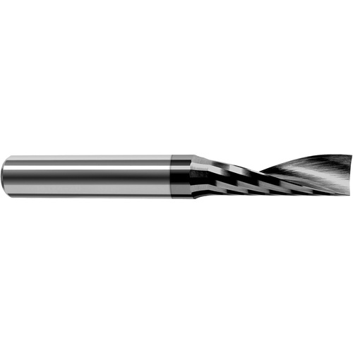 End Mills for Plastics - Single Flute - 0.0781″ (5/64″) Cutter Diameter × 0.4060″ (13/32″) Length of Cut Carbide Square Upcut End Mill for Plastic, 1 Flute, Amorphous Diamond Coated